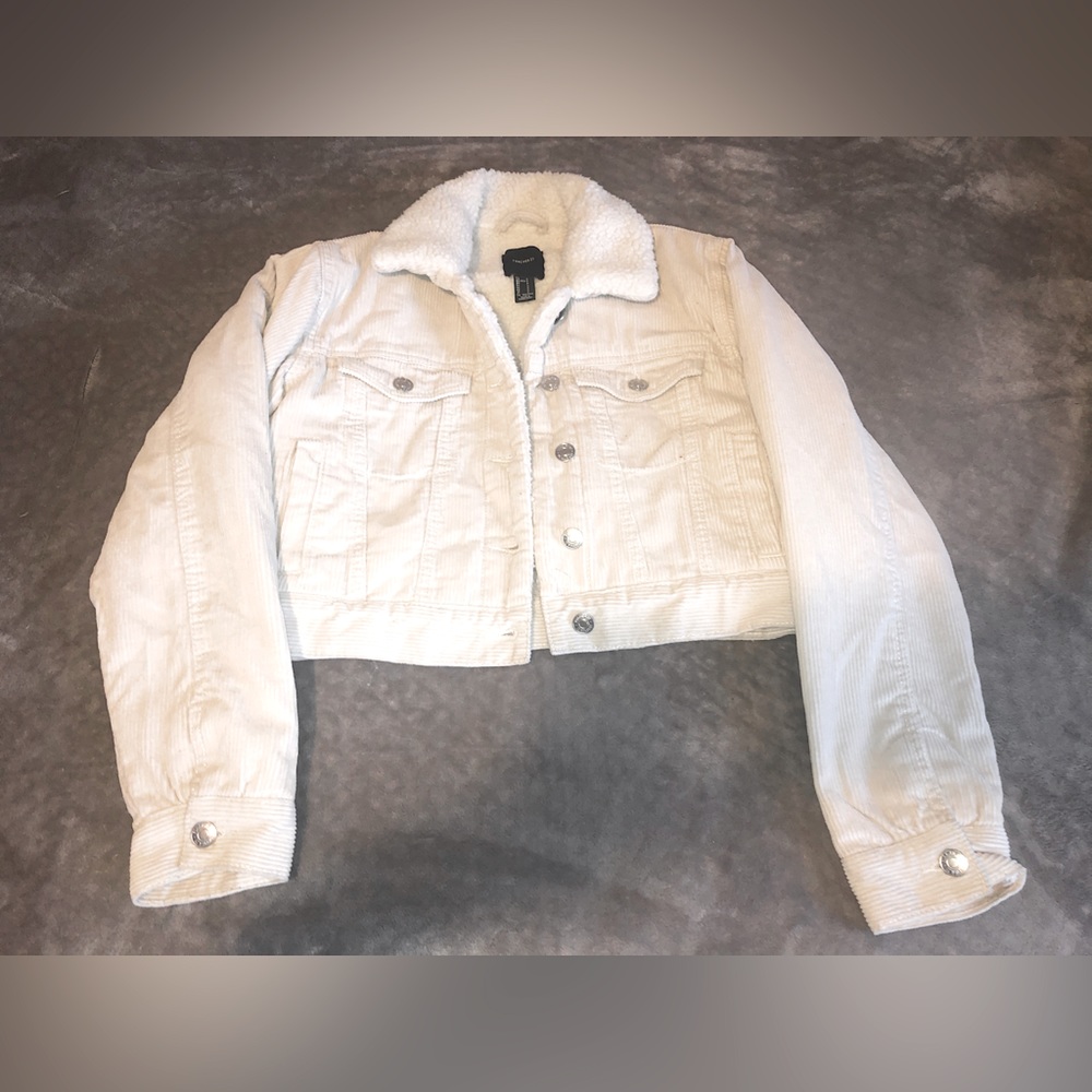 White Corduroy Jean Jacket